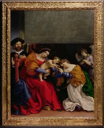The Mystic Marriage of St. Catherine with the patron Niccolo Bonghi, 1523